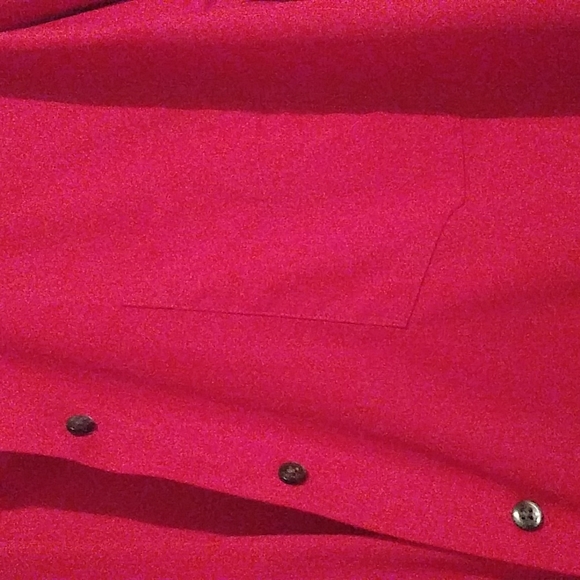Mens Arrow Red Long Sleeve Button Down Dress Shirt - Picture 4 of 6